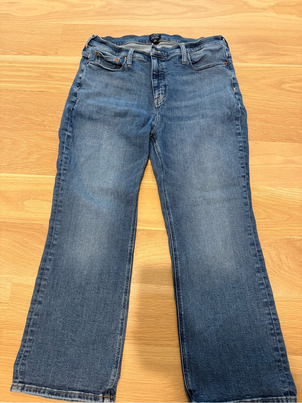 J Crew midrise flare crop jeans